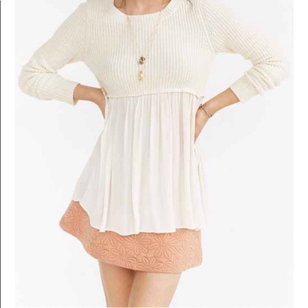Kimchi Blue Cream Swing Sweater